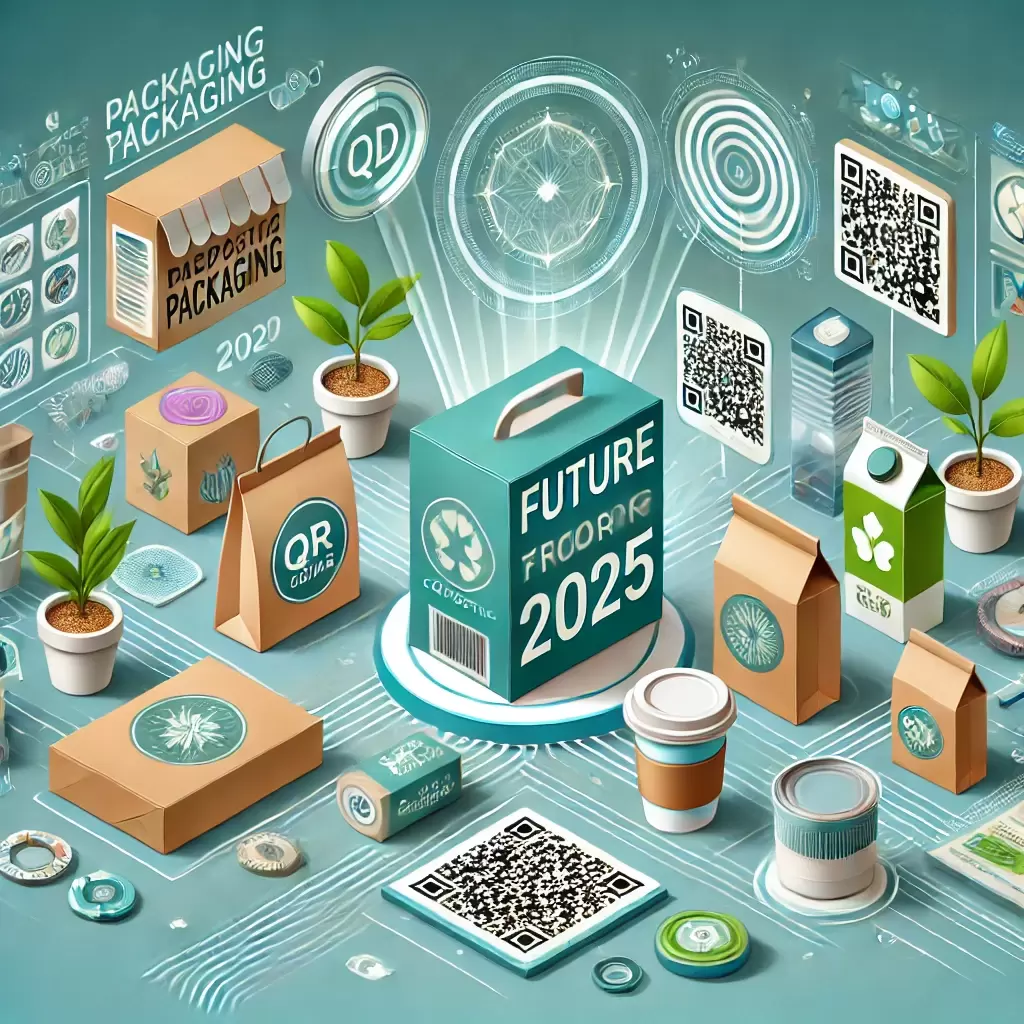 Eco-friendly futuristic packaging concepts with QR codes and sustainable designs