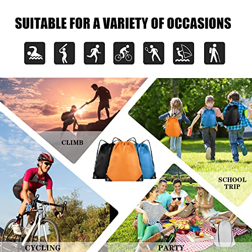 Drawstring bags used for outdoor activities, cycling, school trips, and parties