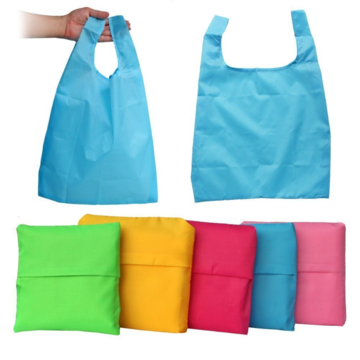 Foldable reusable shopping bags in vibrant colors