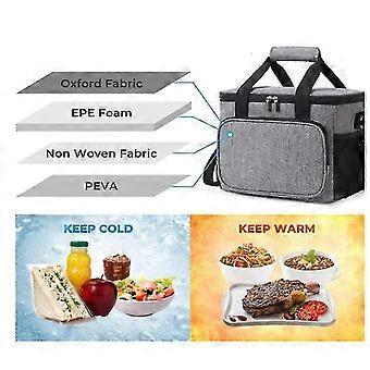 Insulated cooler bag with fabric layer breakdown and dual temperature use