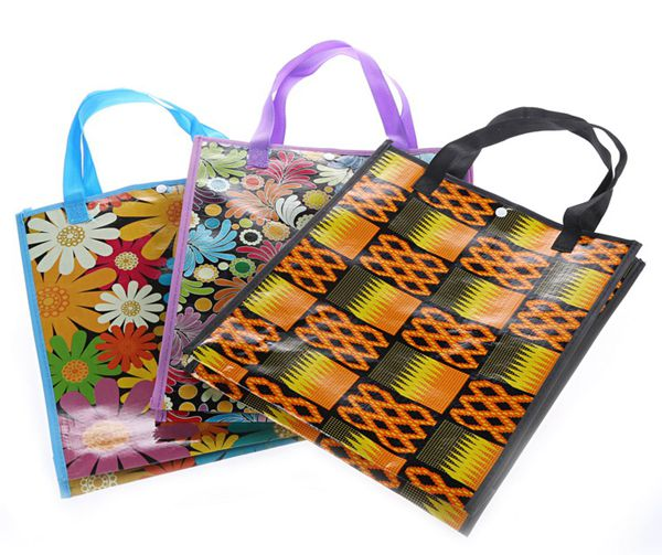 Custom laminated non-woven bags with KFC and Continental logos