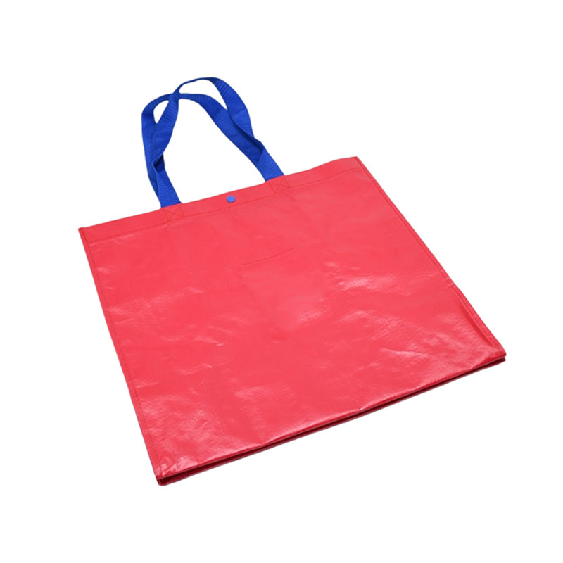 Dark green large capacity shopping bag with yellow handles and white printed list