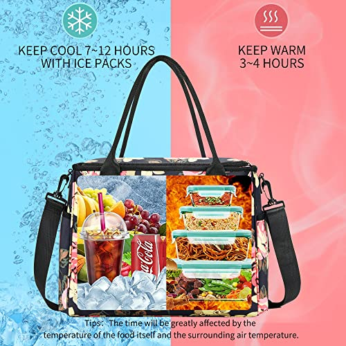 Insulated bag keeps food cool 7–12 hours or warm 3–4 hours