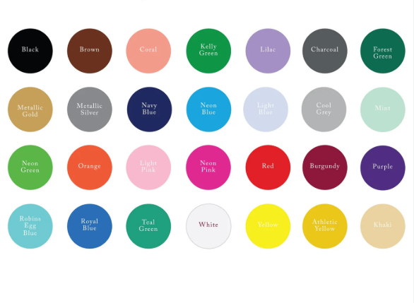 color palette options for aluminum foil insulation cooler bags
