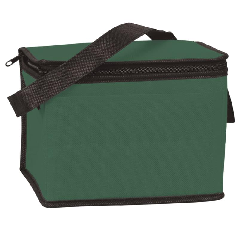 green aluminum foil insulation bag with black strap