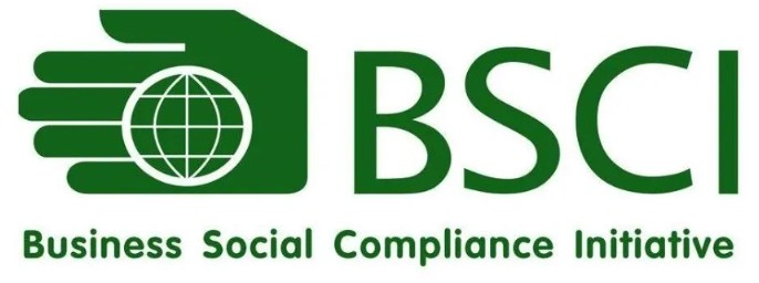 BSCI logo with green hand holding globe and full text Business Social Compliance Initiative