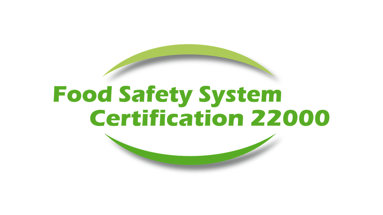 Food Safety System Certification 22000 logo in green with circular swoosh design