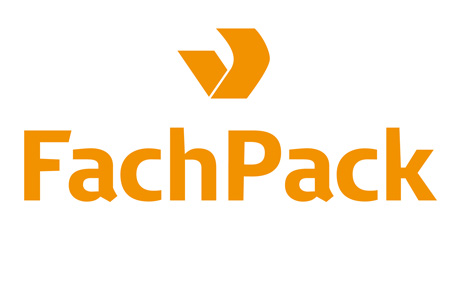 FachPack logo in bold orange text with abstract icon
