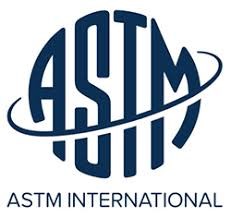 ASTM International logo with stylized text and orbit design