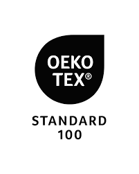 OEKO-TEX Standard 100 logo in black droplet design