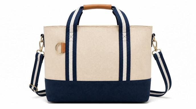 Canvas cooler bag longevity Canvas insulated cooler bag with natural fabric texture