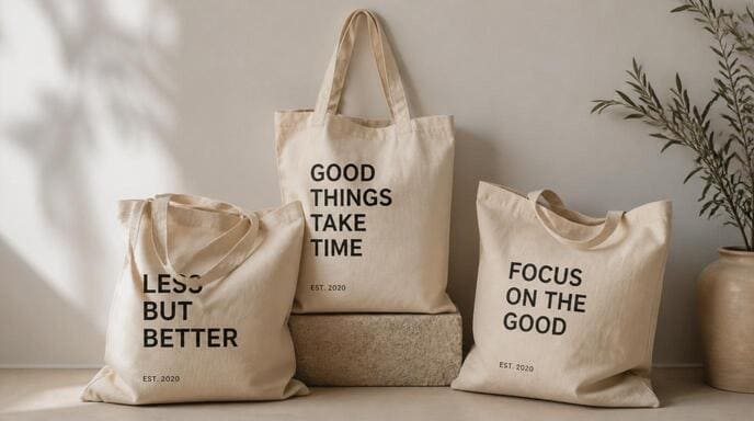 Natural Cotton Canvas Tote Bags