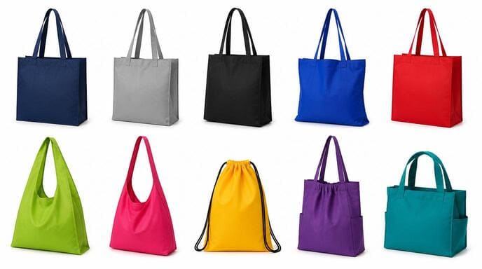 Durable polyester shopping bags in various styles and colors Durable polyester shopping bags in various styles and colors