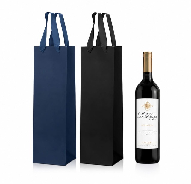 Premium paper wine bag design Paper wine bag with handles