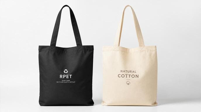 RPET and Cotton Tote Bags for Sustainable Shopping