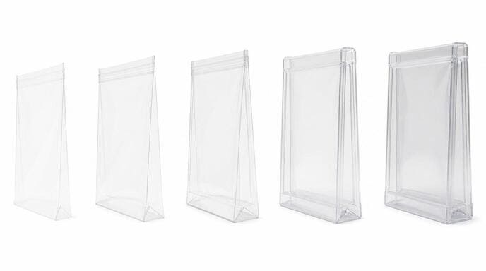 Visual guide to PVC bag thickness and corresponding applications Graphic showing different PVC bag thicknesses and their recommended uses
