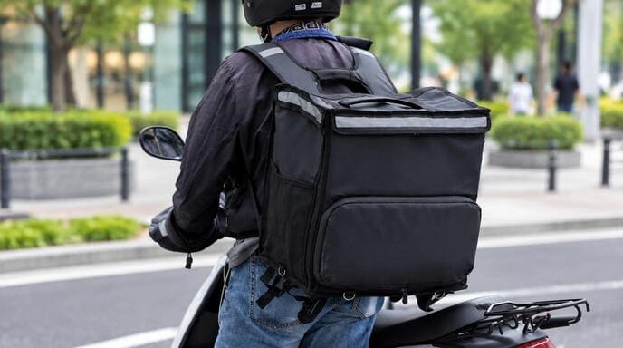 Insulated food delivery backpack