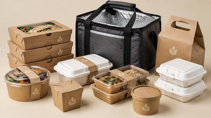Insulated food delivery packaging